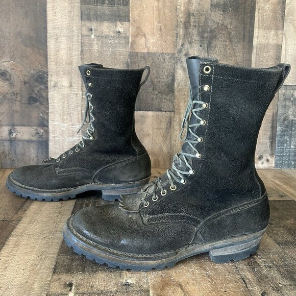 Whites Smokejumper Roughout Logger Packer Plain Toe Work Boots Mens 13 E - Picture 12 of 12